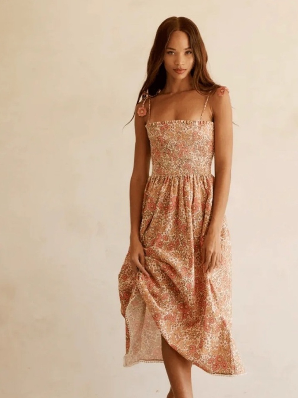 BTB Los Angeles Cleo dress in coral medley size small